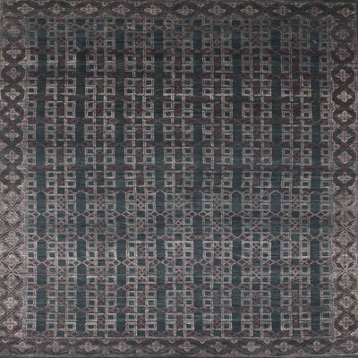Tapis de zone noire contemporaine