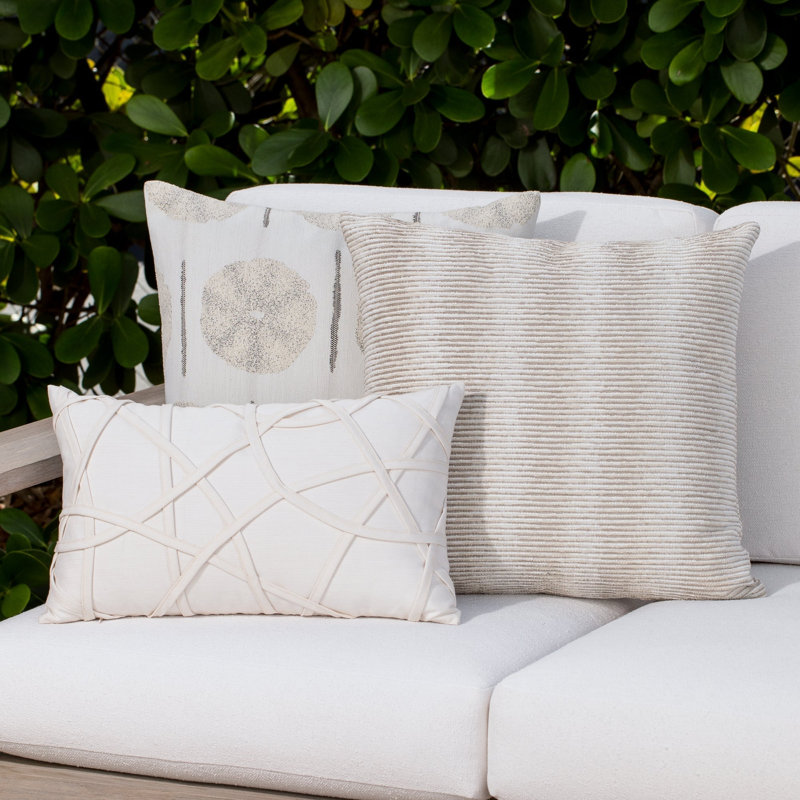 Progress Square Indoor/Outdoor Pillow Cover & Insert, Sand, Square 20"