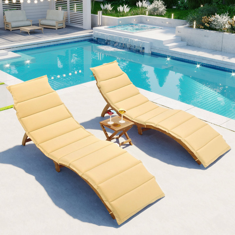 Chaise longue d'extérieur Stoyan, Brun
