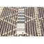 Tapis gris nouvel âge unique de 5 pi x 7 pi 10 po Demetru