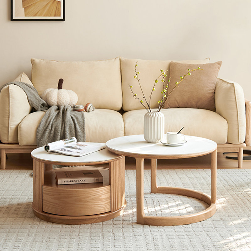 Log style rock plate end table