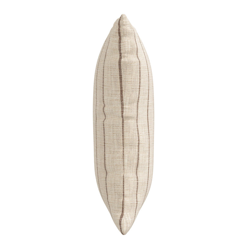 Esta Striped Cotton Blend Reversible Throw Pillow, Polyester/Polyfill