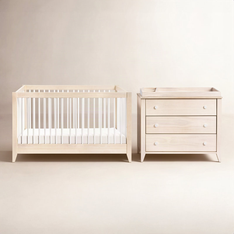 Ensemble de chambre de bébé Sprout, Délavé naturel / blanc
