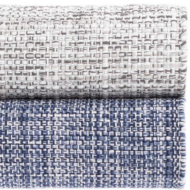 Fusion Blue Handwoven Indoor/Outdoor Rug, Runner 2'6" x 8'