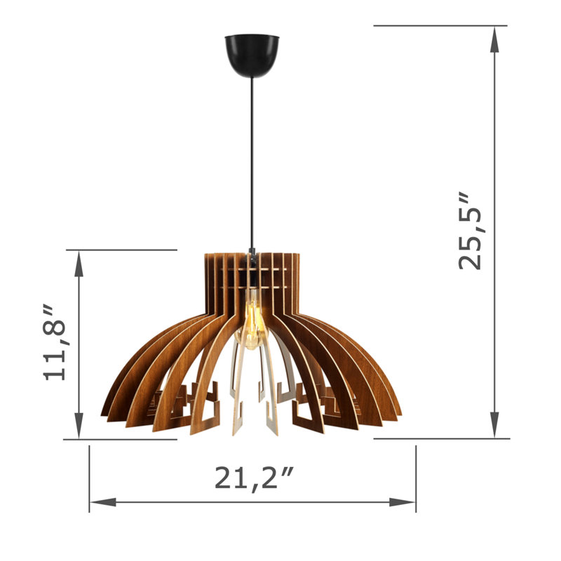 Lustre couronne à hauteur réglable 1 lumière