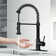 Edison Single Handle Pull-Down Sprayer Kitchen Faucet Set with Deck Plate and Touchless Sensor