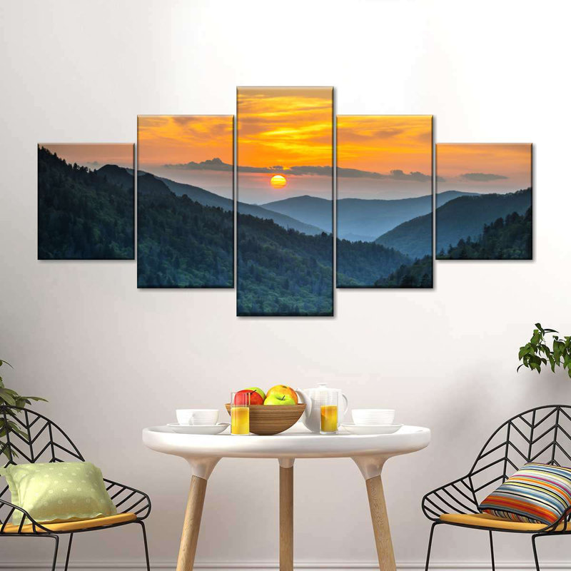 Parc national des Smoky Mountains, 5 pièces, H 34 po x l 74 po x P 1,25 po