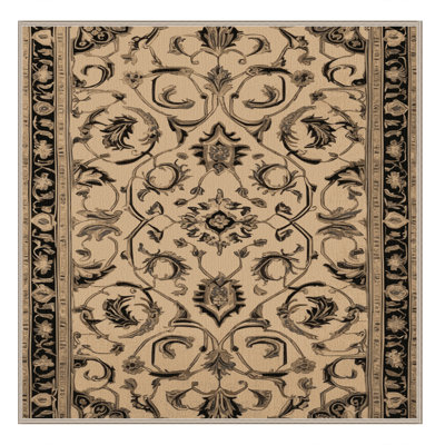 Machine Washable French Brown Area Rug