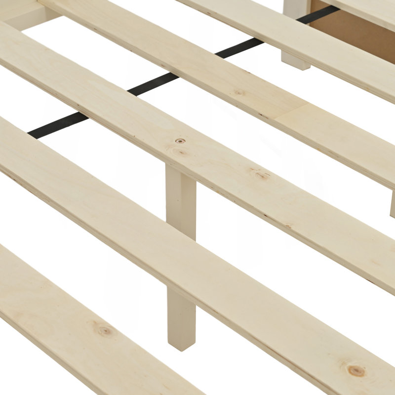 Lit superposé simple au-dessus de double avec tiroirs de rangement pratiques, conception en bois avec échelle et garde-corps pour une utilisation familiale