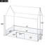 Lit simple en métal avec clôture et porte, blanc-292307290