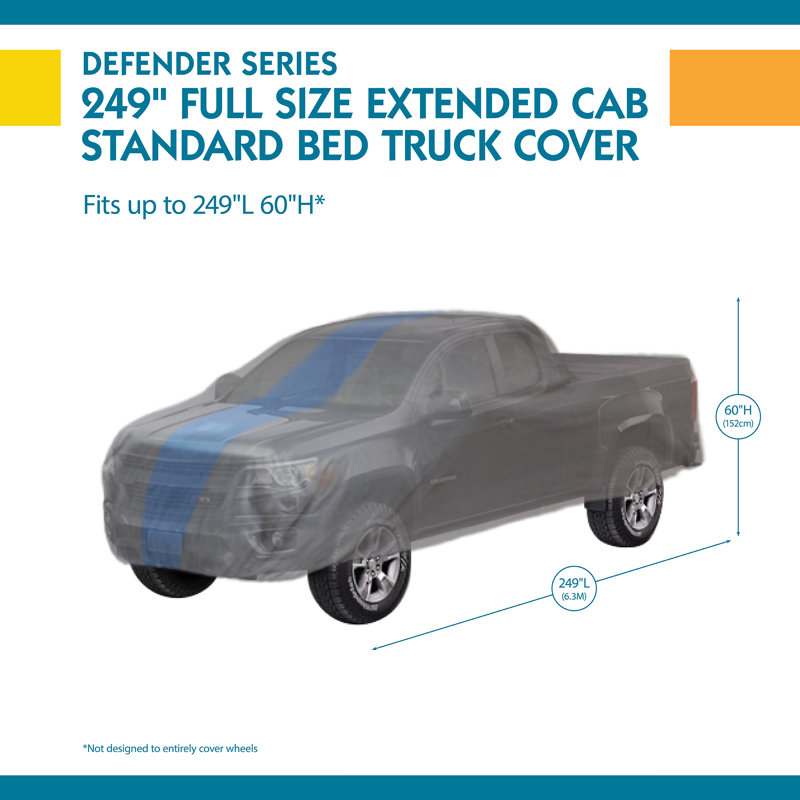 Double Defender Elastic Mildew Resistant Automobile Cover By Duck Covers, 60" H x 70" W x 249" D