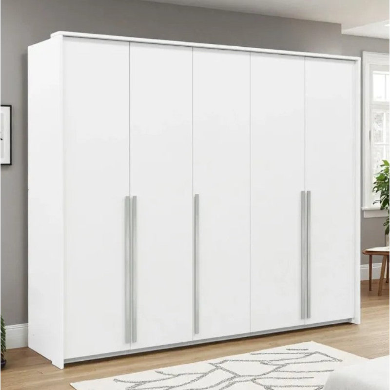 Manufactured Wood Wardrobe, White