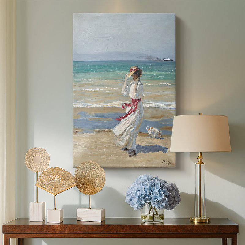 «A Windy Day» - toile tendue par Joaquin Sorolla y Bastida, 24 po x 36 po