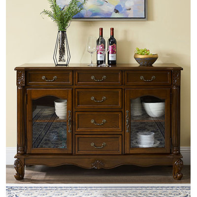 American Style Rubber Wood Sideboard