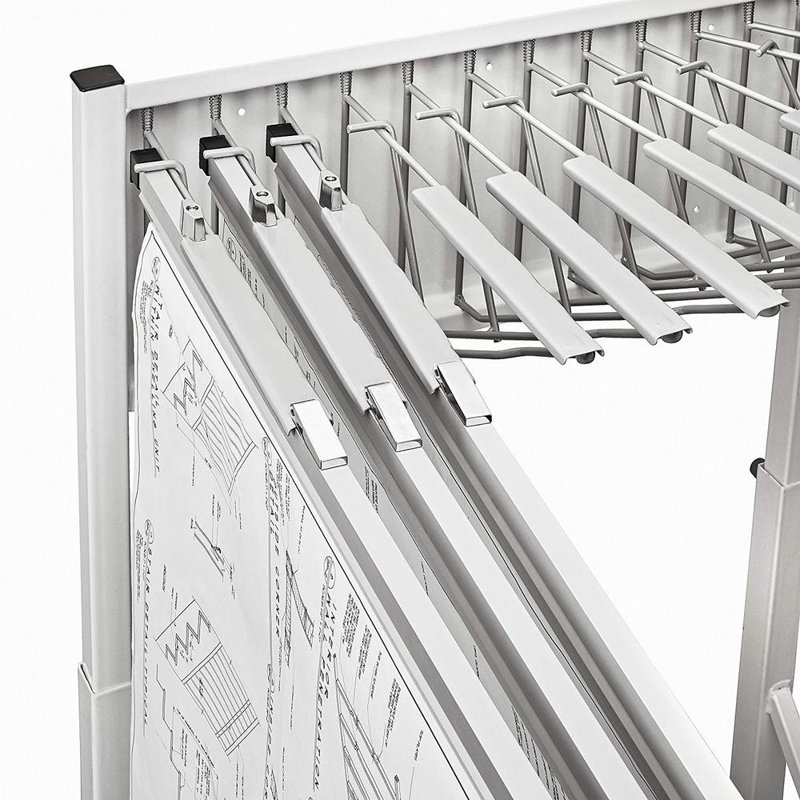 Support de chariot vertical en acier, Blanc