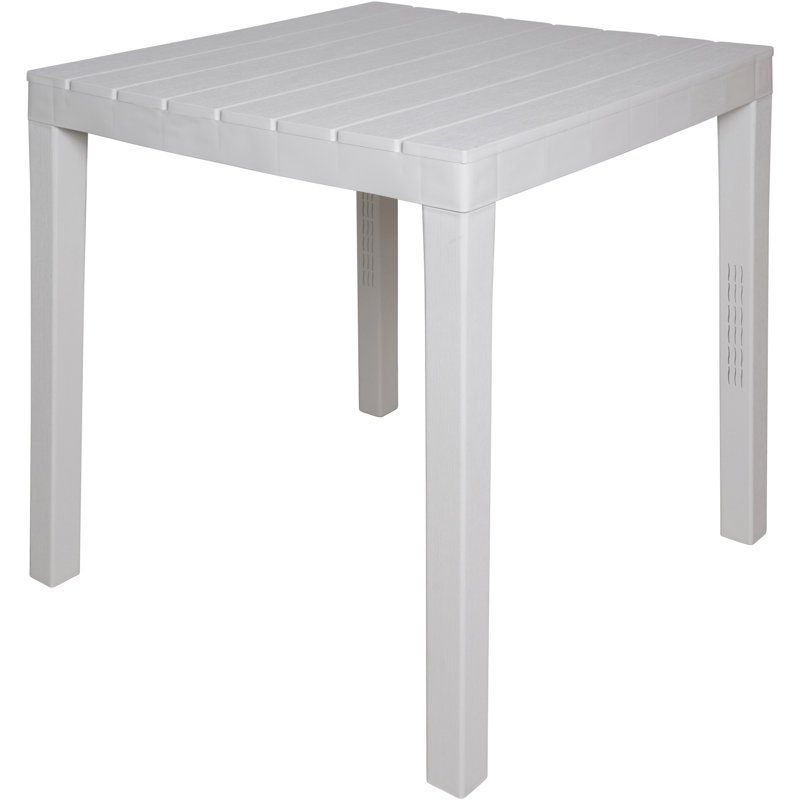 Deirdra Square Outdoor Dining Table , 78cm cm W 78cm cm D, White