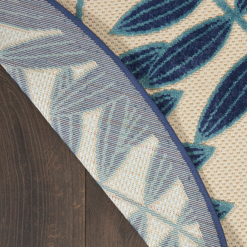 Tapis bleu marine Newton, Rond 5 pi 3 po