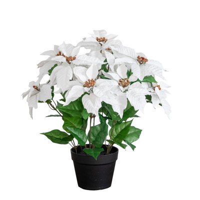 22in. Artificial Poinsettia Plant