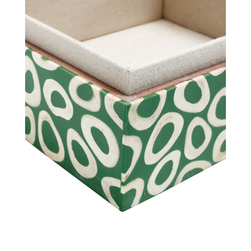 Boîte rectangulaire ovale, Green/White