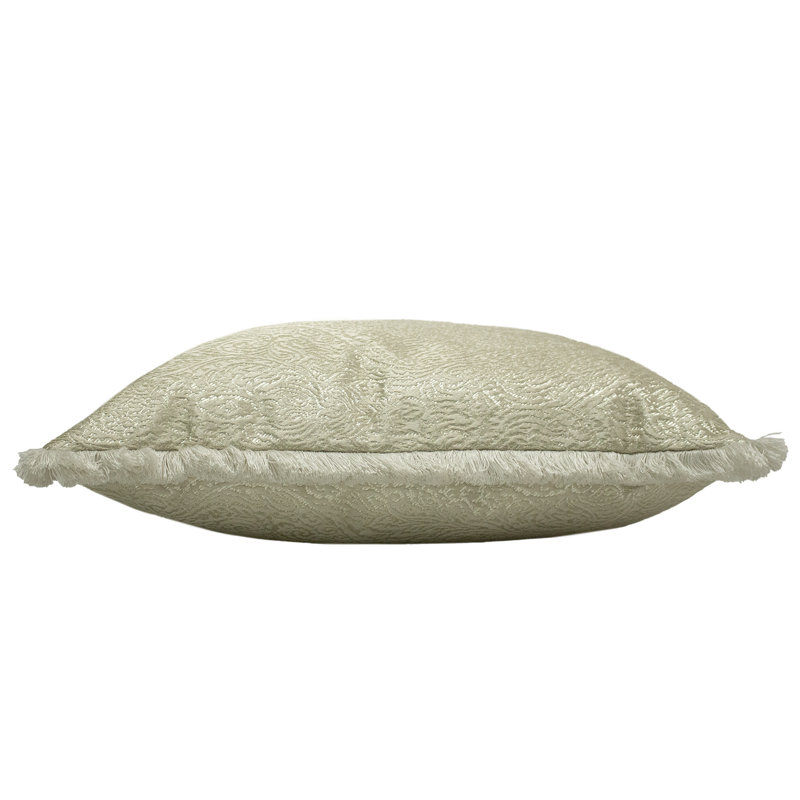 Kirkpatrick Paisley Square Throw Cushion, Ivory