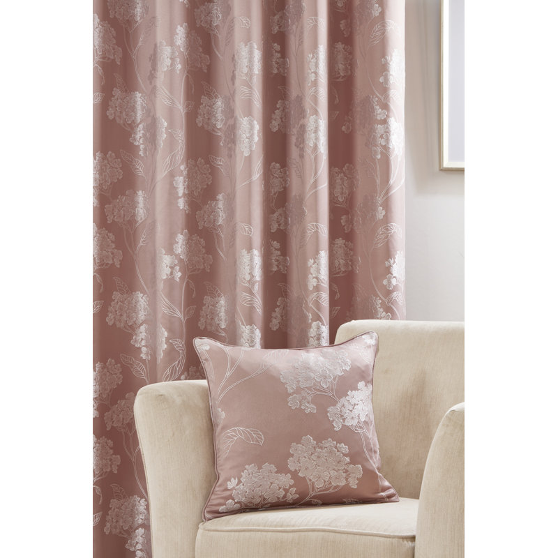 Blossom Floral Square Cushion Cover, Blush Pink