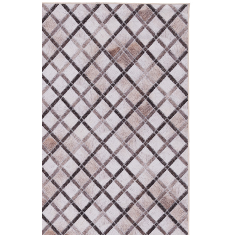 Tapis géométrique beige / brun, Rectangle 8 pi x 10 pi