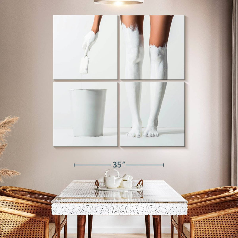 Pieds de Senne peints en blanc, H 50 po x l 50 po