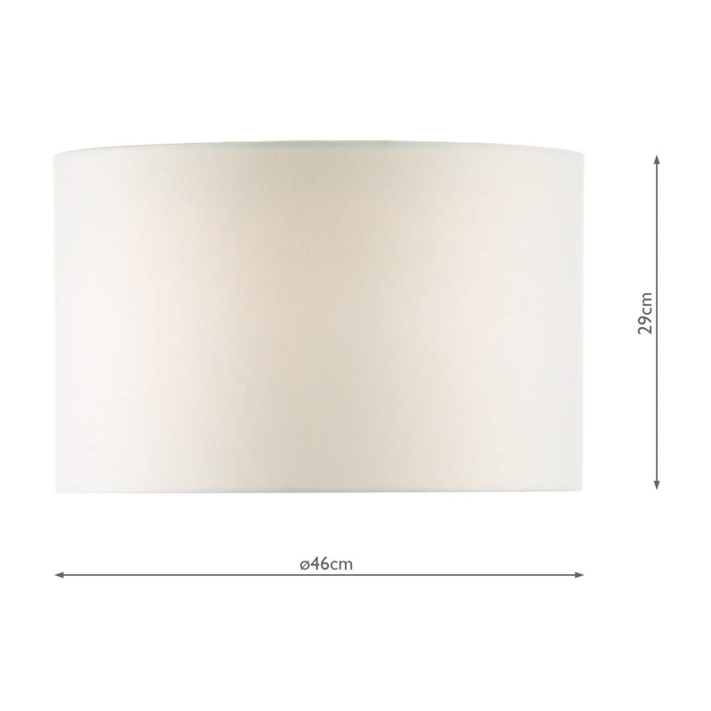 29cm H Fabric Drum Lamp Shade ( Screw On ) in White