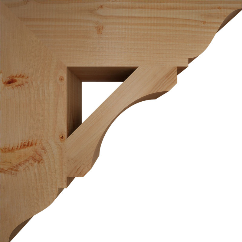 Support en bois rustique traditionnel BKTLEC01, Douglas (lisse), H 22 po x l 5,5 po x P 22 po