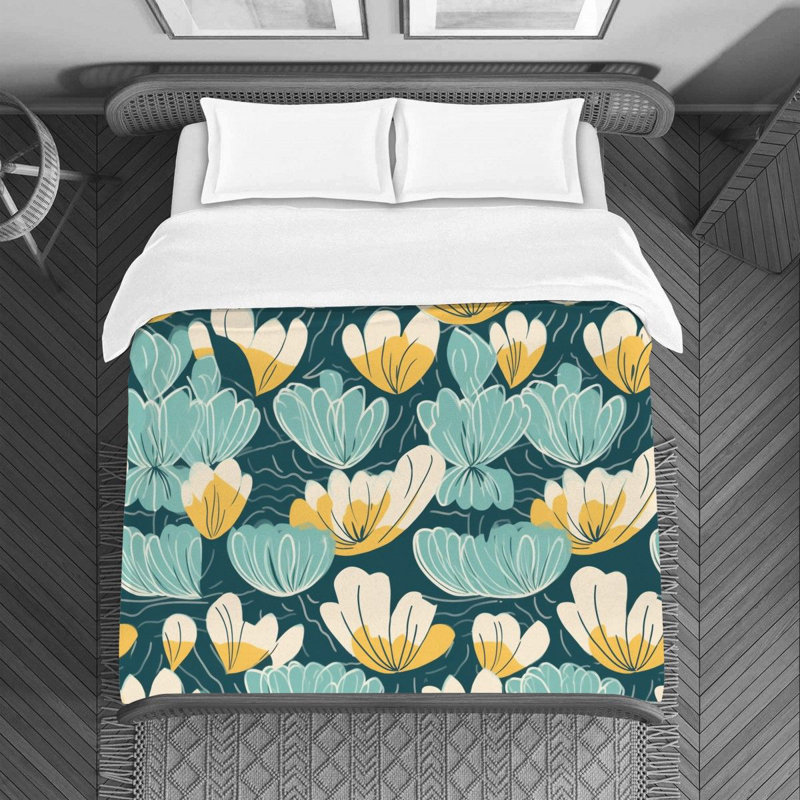 Floral Avine Bedding, Twin Duvet Cover