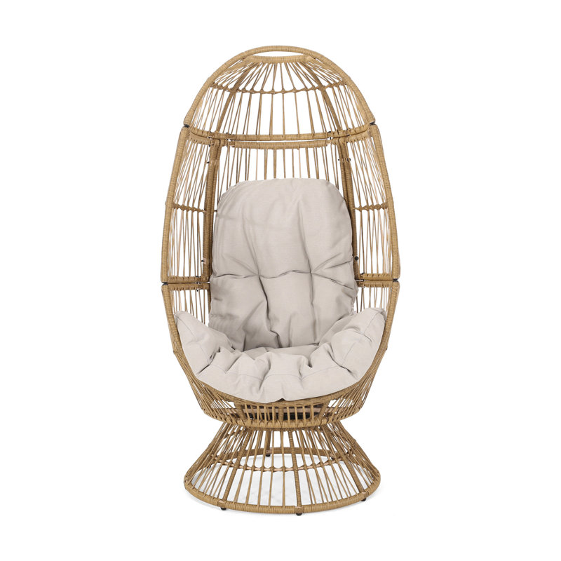 FAUTEUIL PIVOTANT RESEDA, Naturel, Blanc