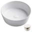 Lavabo de salle de bain vasque en céramique mince KRAUS Viva ™ avec bonde escamotable