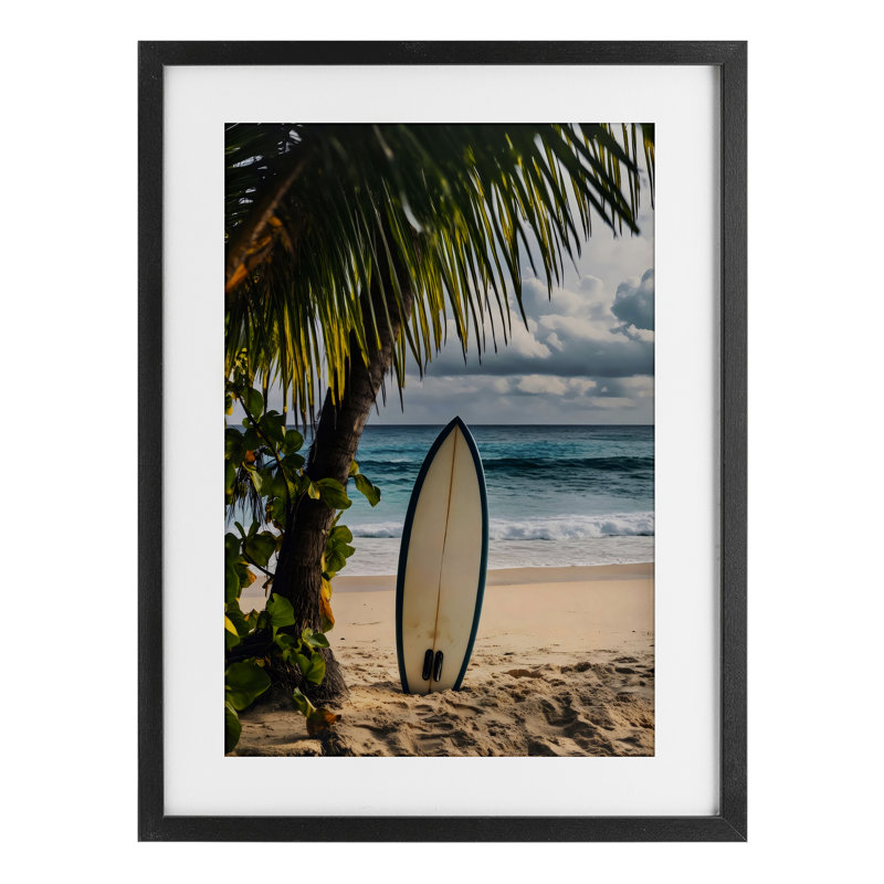 «Seaside Surf Adventure», reproduction encadrée sous verre, design par LSR Design Studio, H 20 po x l 14 po