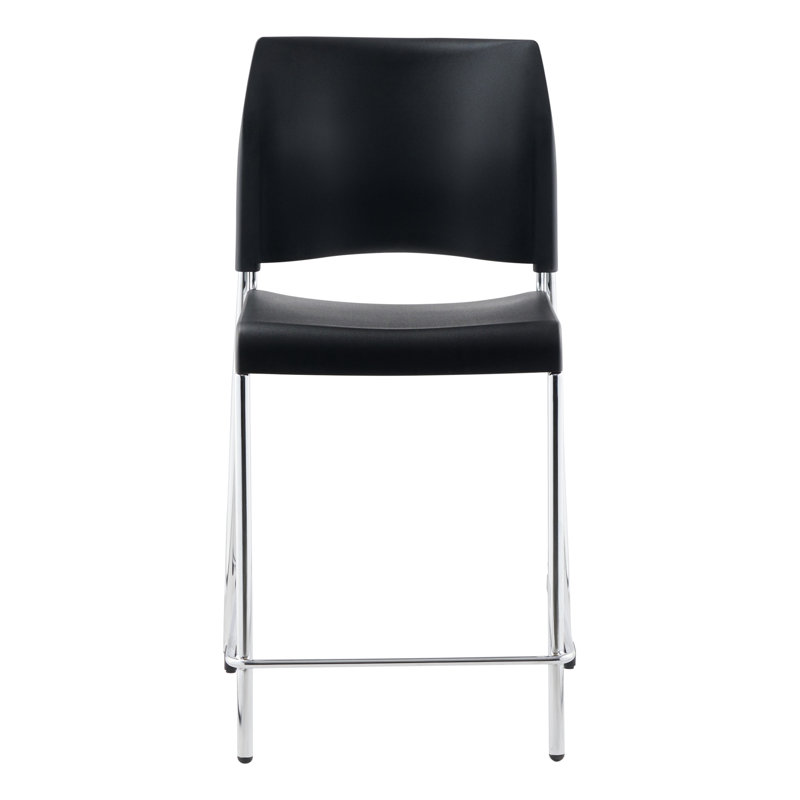 Tabouret en plastique NET 8800 Series Cafetorium, hauteur comptoir, Noir