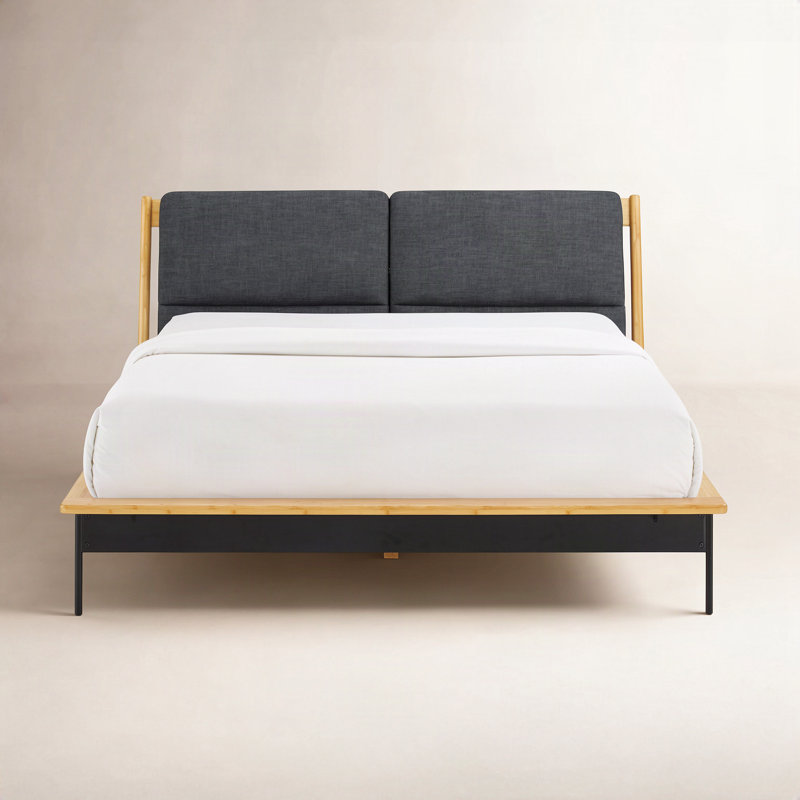 Raines Upholstered Bed, California King, Black