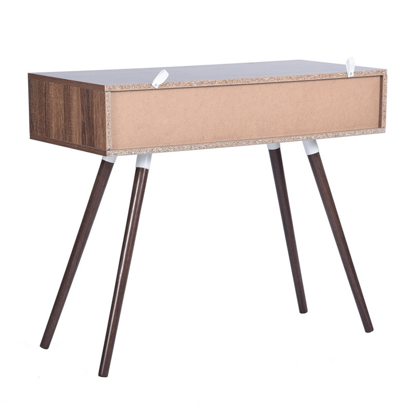 Stacey Solid Wood Base Writing Desk, Walnut