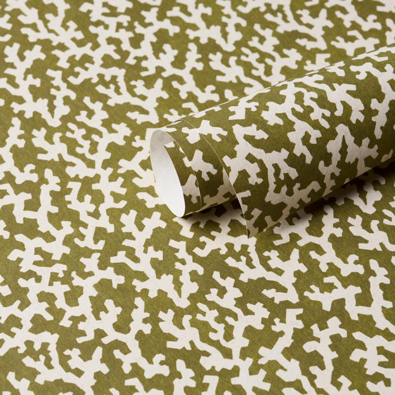Papier peint Schumacher X Veere Grenney Folly, Olive