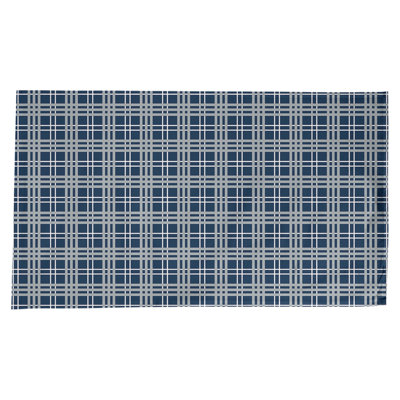 Nappe en mélange de coton à carreaux