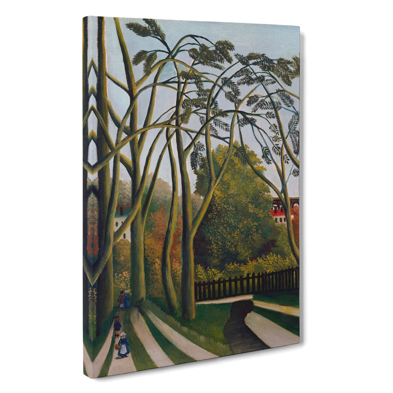 The Banks Of The Bievre by Henri Rousseau - Wrapped Canvas Painting, 76cm H x 50cm W x 3cm D
