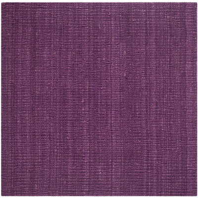 Natural Fiber Hand Woven Jute Solid Color Rug