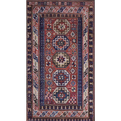 Tapis de couleur rustique antique à motif géométrique tribal