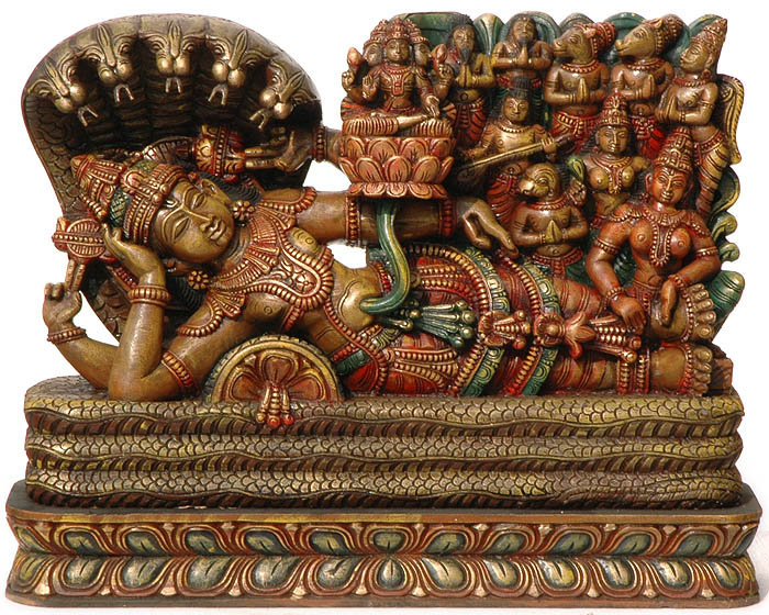 Lord Vishnu On Sheshanaga