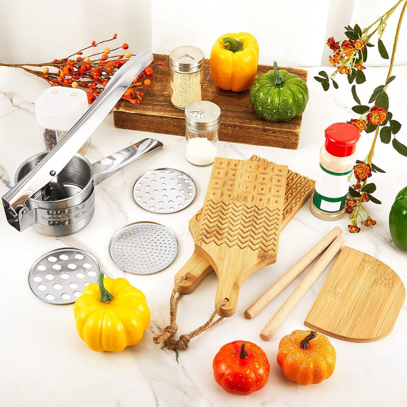 Ensemble d'outils de fabrication de planches à pâtes 6 pièces Gnocchi Board