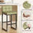 Sturdy Modern Low-Back Counter Height Bar Stools with Metal Frame and Faux Leather Upholstery-1014882651