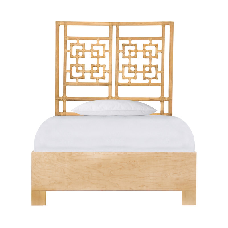 Lit standard bas Palm Springs, Simple, Naturel