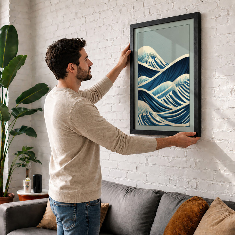 Tide In Lines Coastal - Print, Unframed, A2 - 59.4 x 42.0 cm