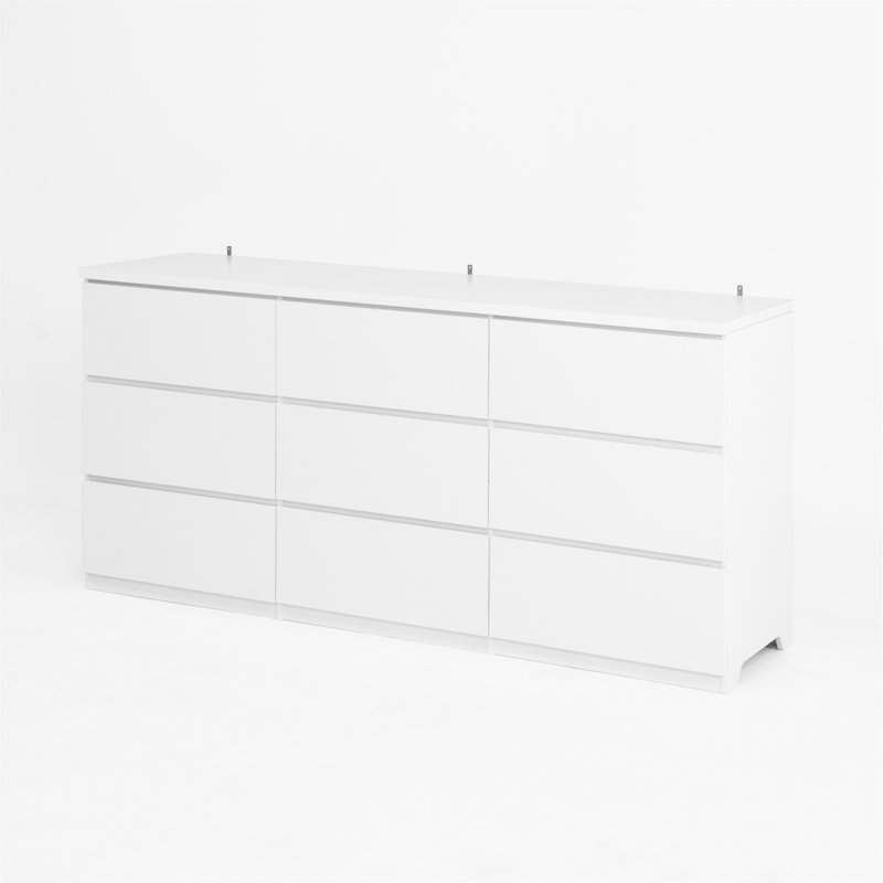 Commode 9 tiroirs sans poignée