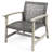 Daphne 27.79 Inches Deep Outdoor Chair - And Wood Combination Modern Patio Seating & In Black