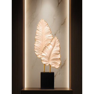 Modern Minimalist Leaf Shaped Resin Decor Ornament