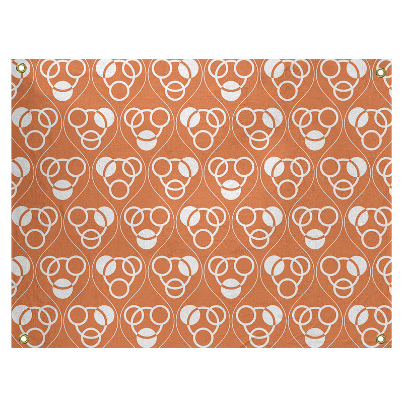 Tapisserie, H 59 po x l 80 po, Orangé